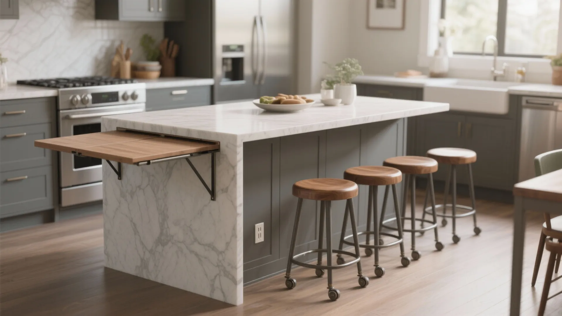 Multifunctional island that doubles as your dining table