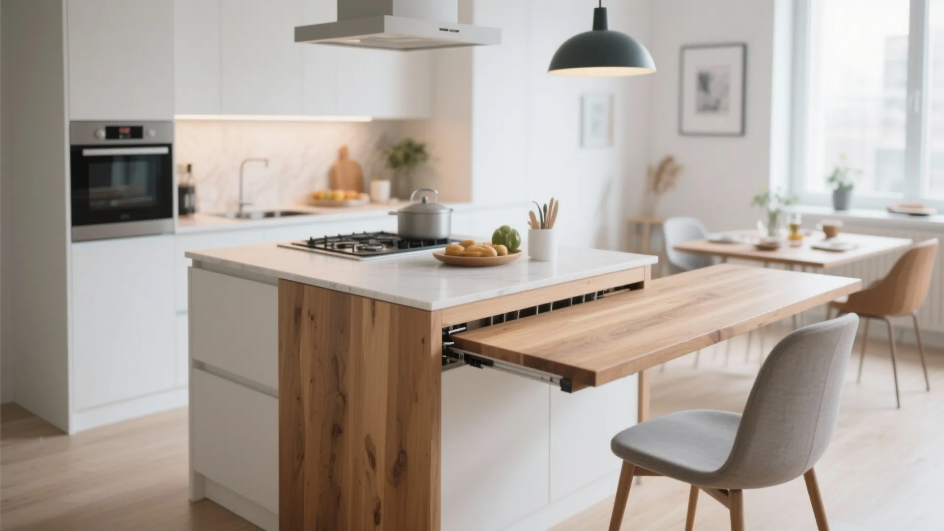 5. Island with Extendable Tabletop