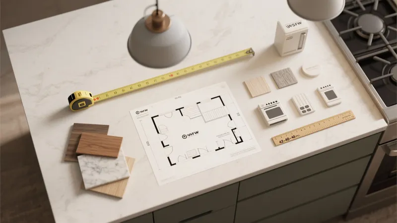 Kitchen Design Planning with Material Samples