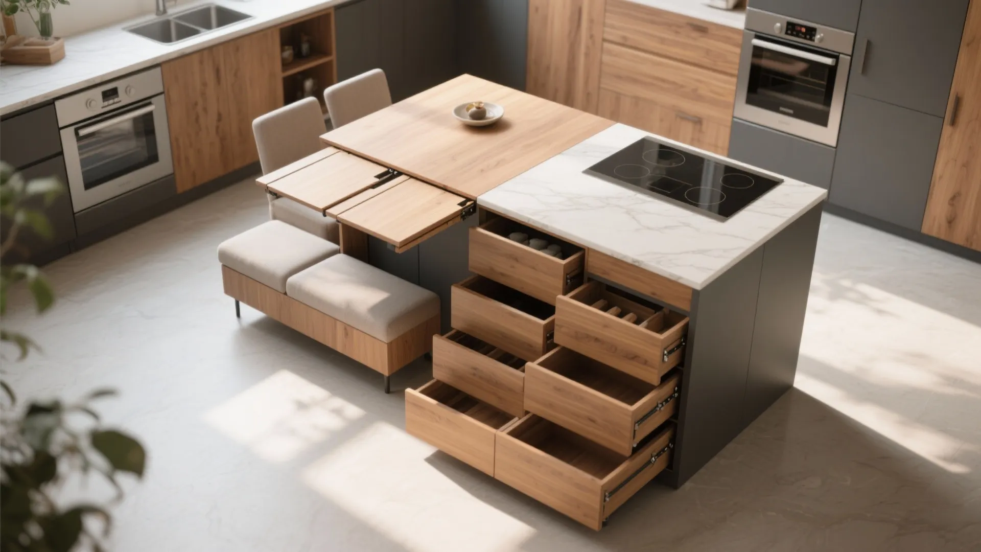 5. Multi-Function Islands and Foldaway Surfaces