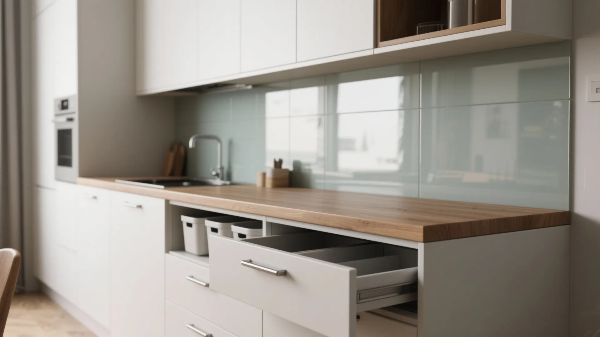 1. Open-plan kitchen with a multipurpose island