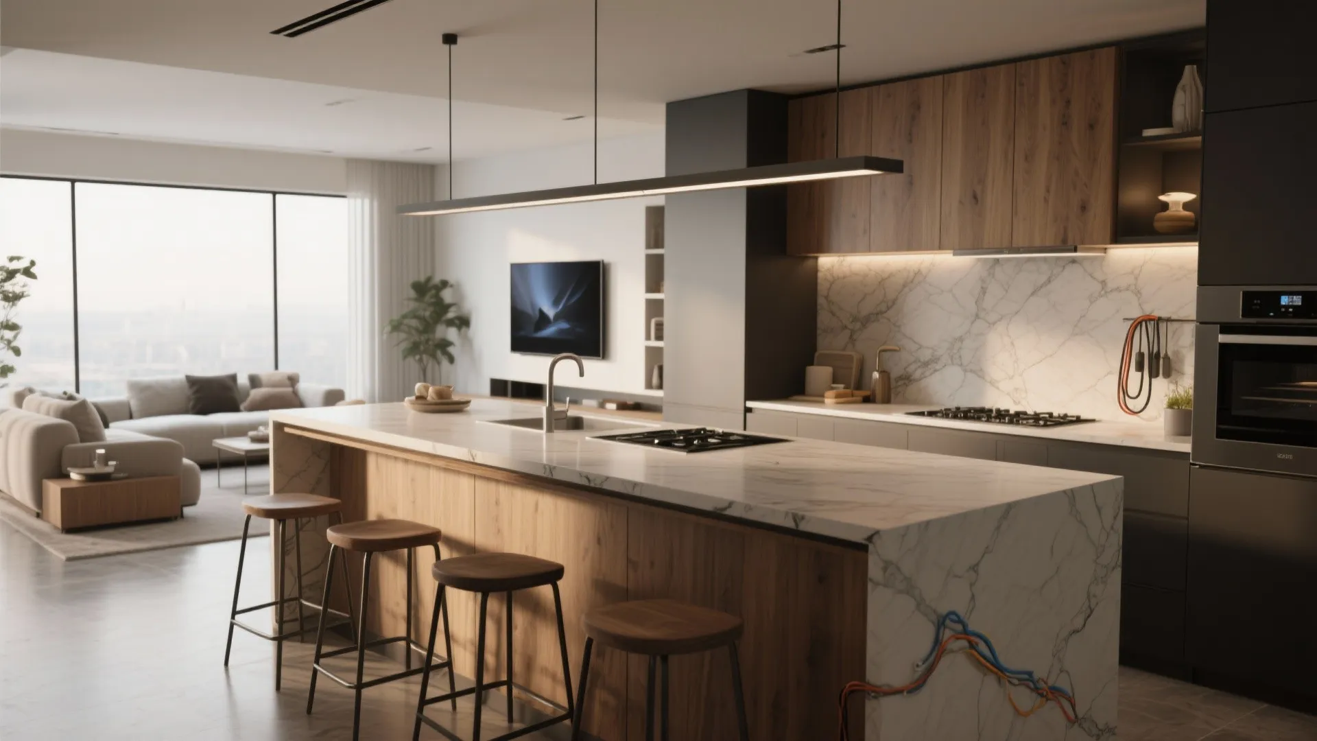 7. Integrated with the Kitchen Island