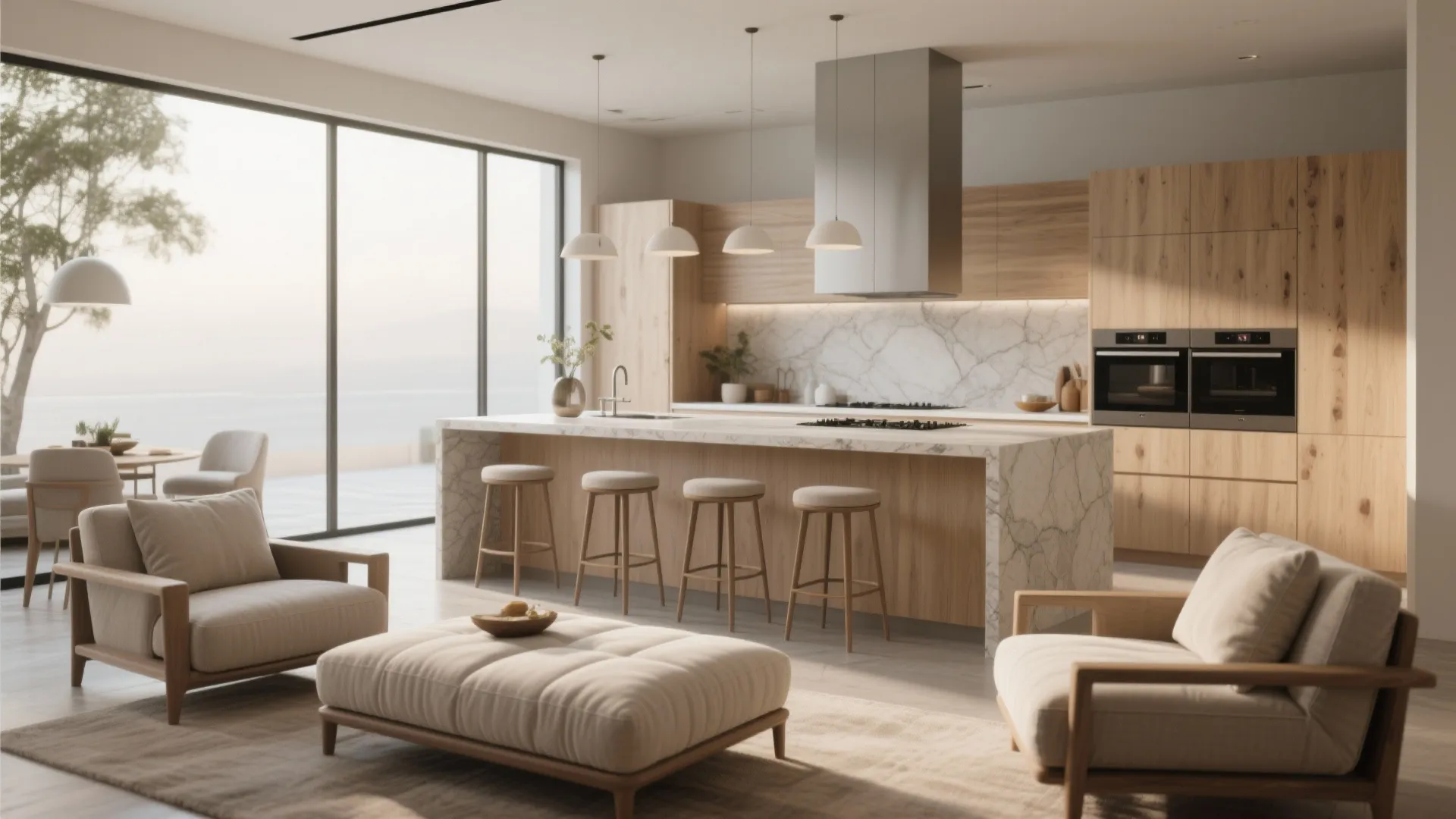 3. Island with Low Seating