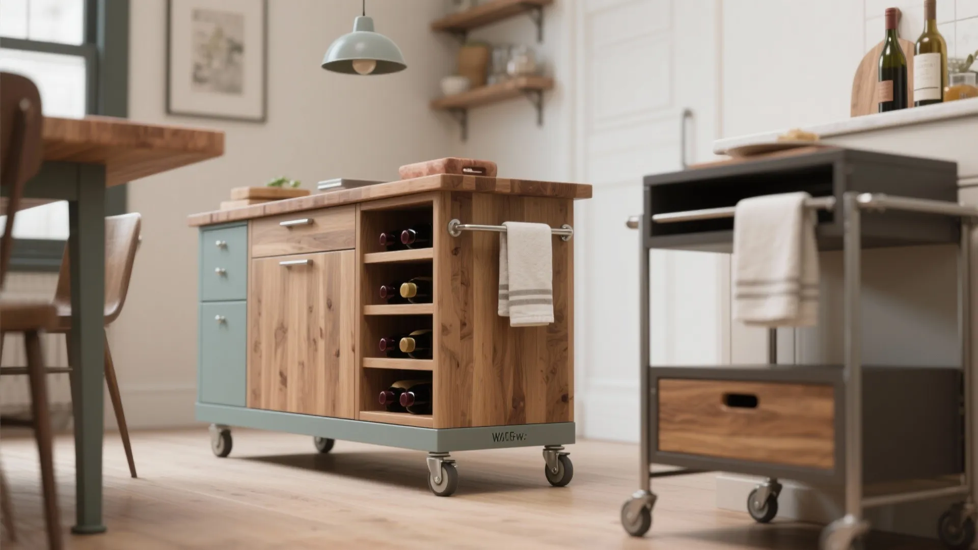 5. Multi-purpose islands and mobile carts