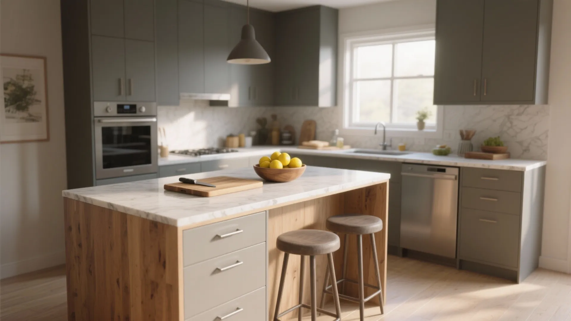 1. Make the island pull double duty