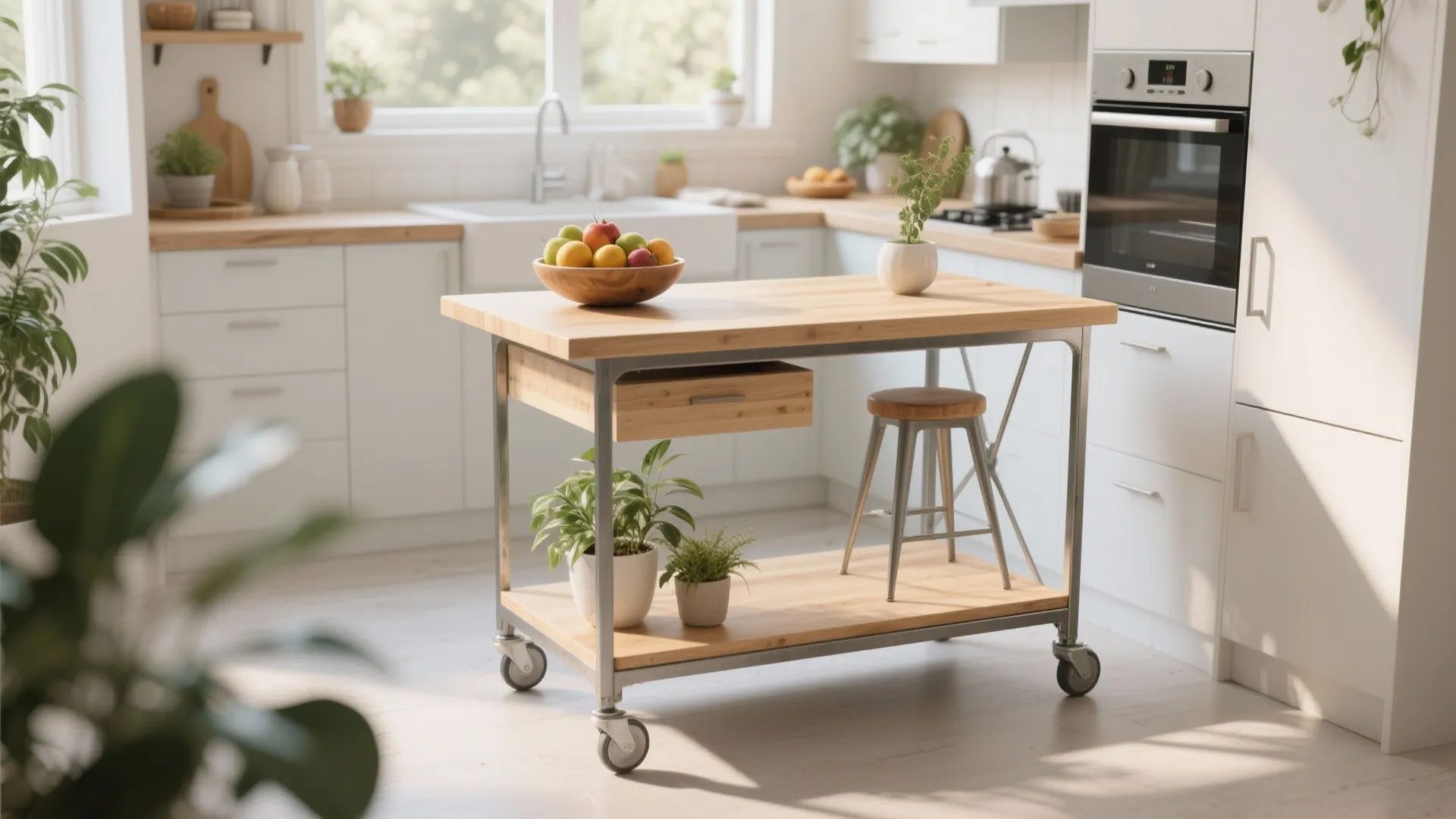 8. Kitchen Island on Wheels