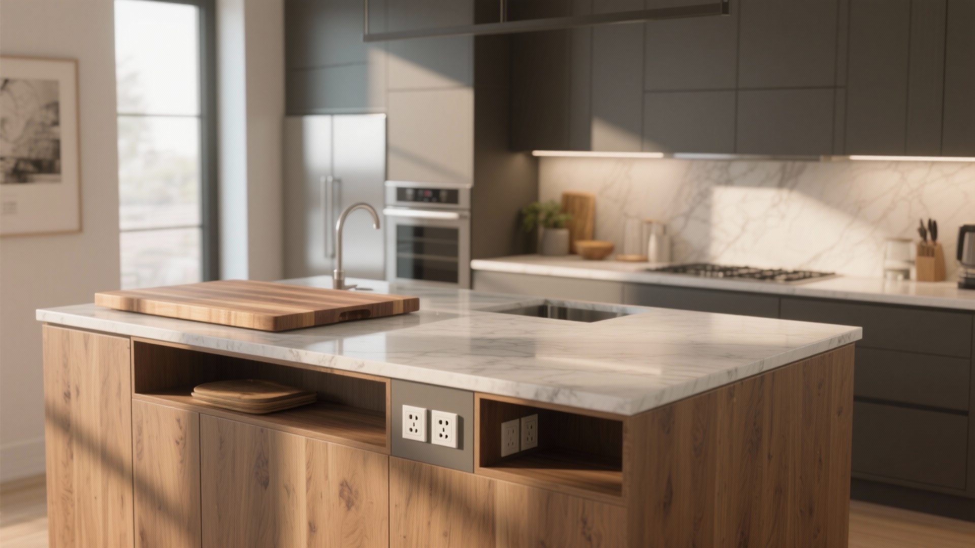 Kitchen Island Outlets: Hide Cords Without Losing Power