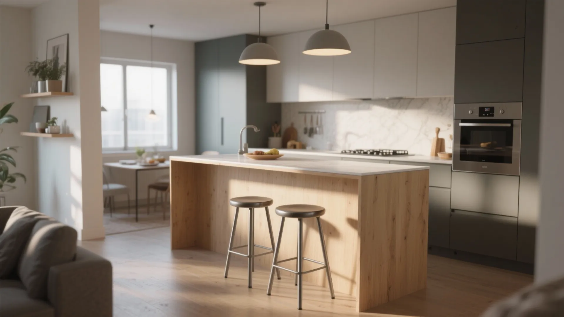 5. Kitchen island with overhang for dining