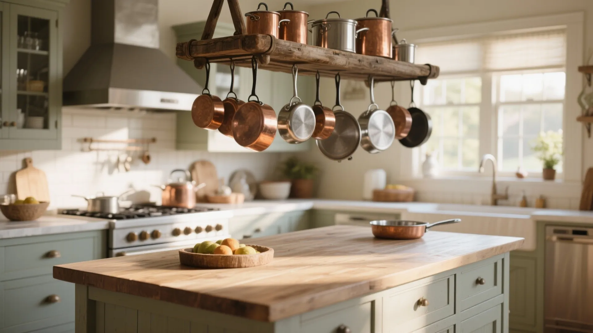 10. Overhead Pot Rack