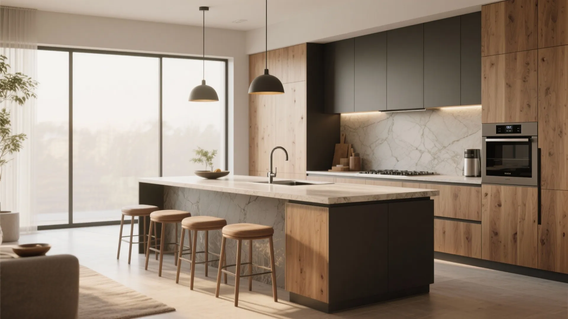 1. Multi‑functional island as the room’s hub