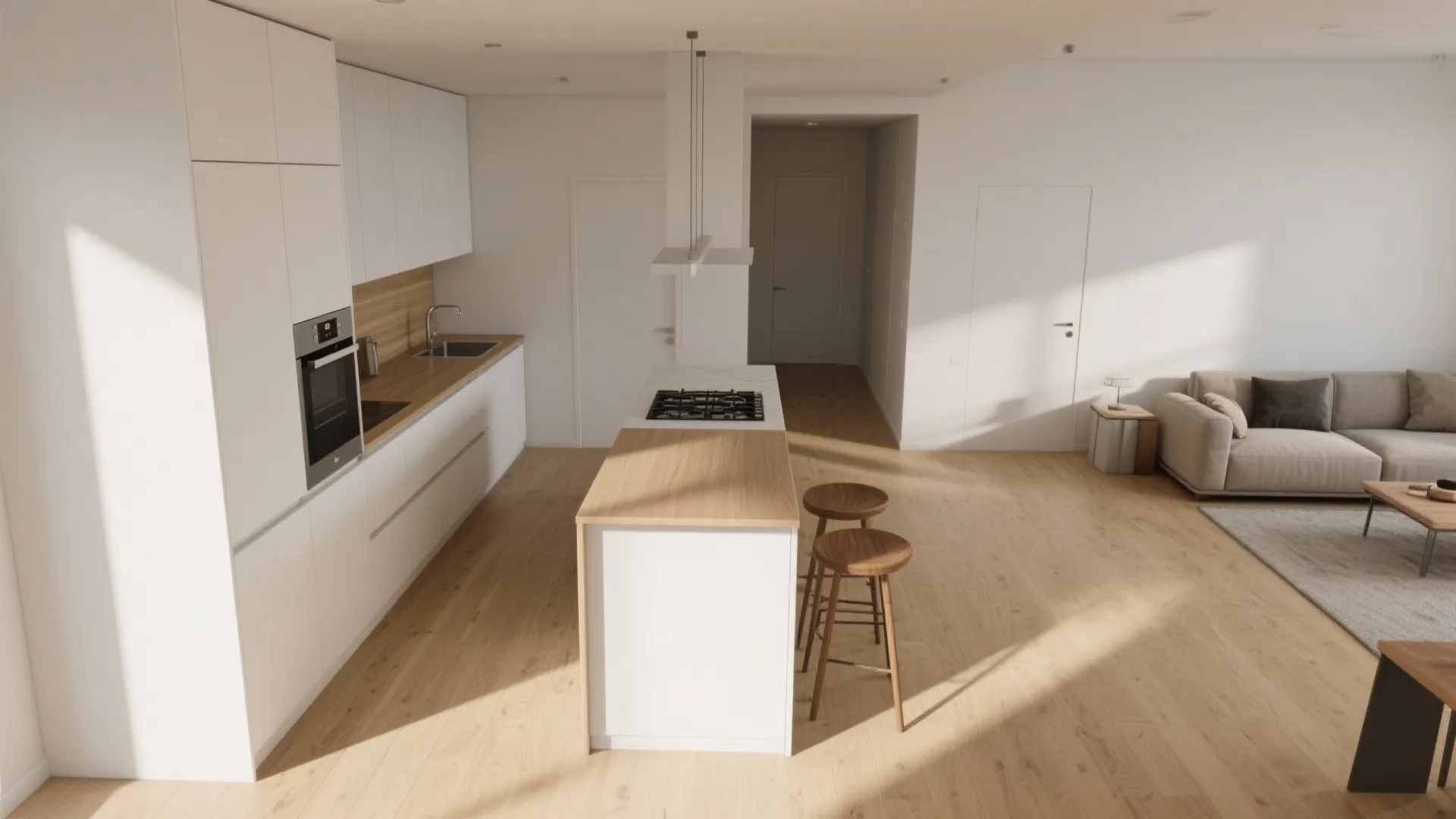 The One-Wall + Island Switch-Hitter