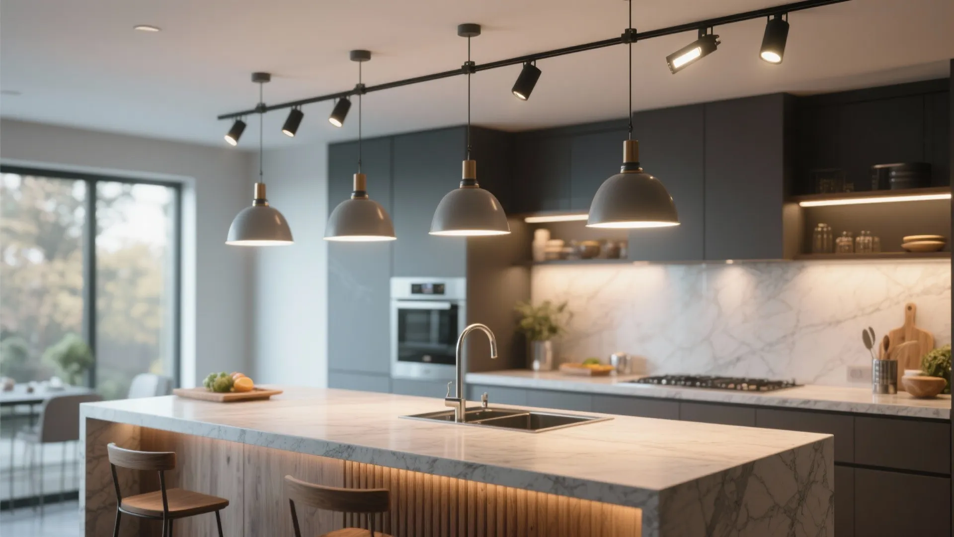 2. Layer Over the Kitchen Island