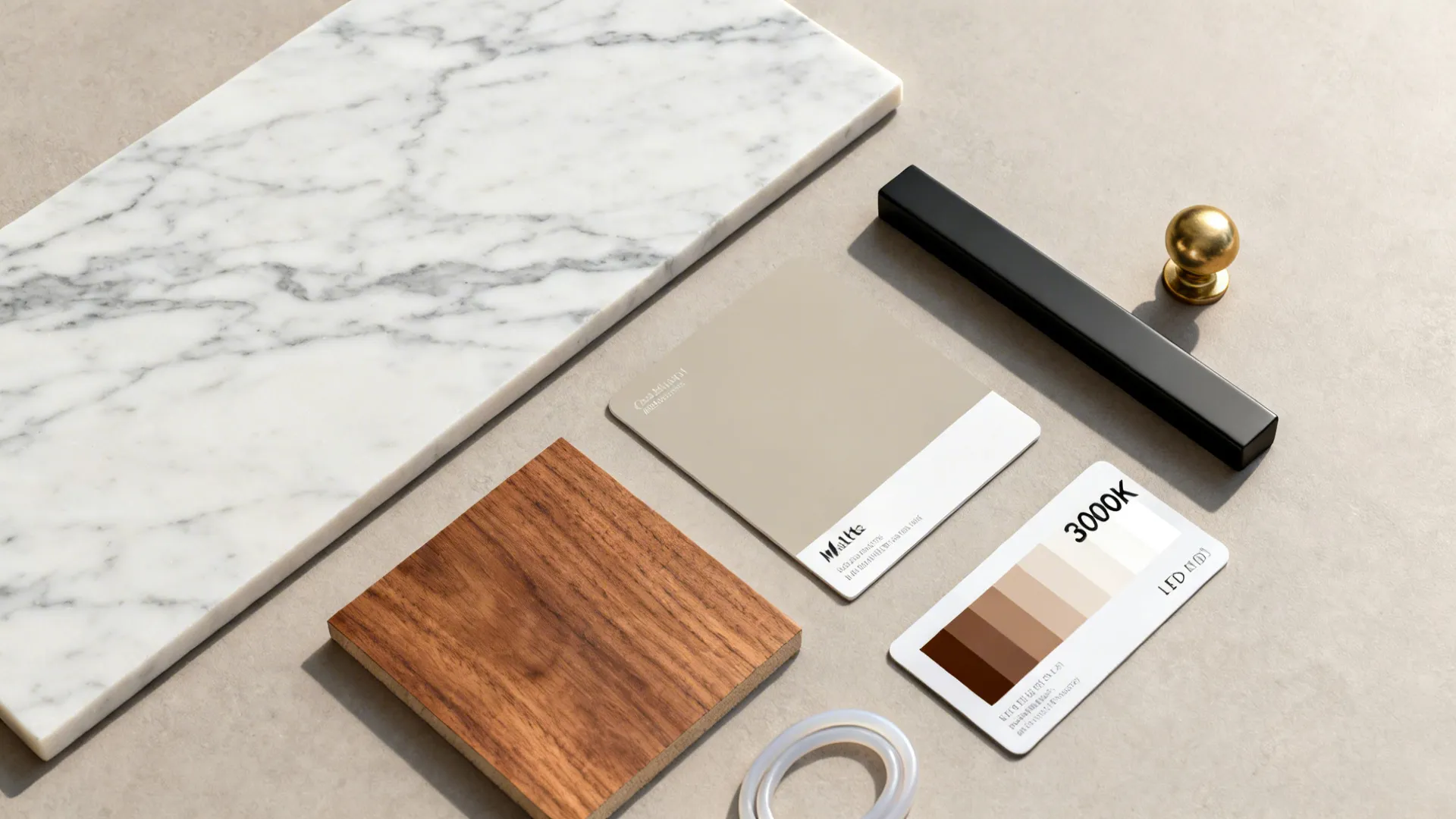 2) Stone or Porcelain Counter + Full-Height Backsplash