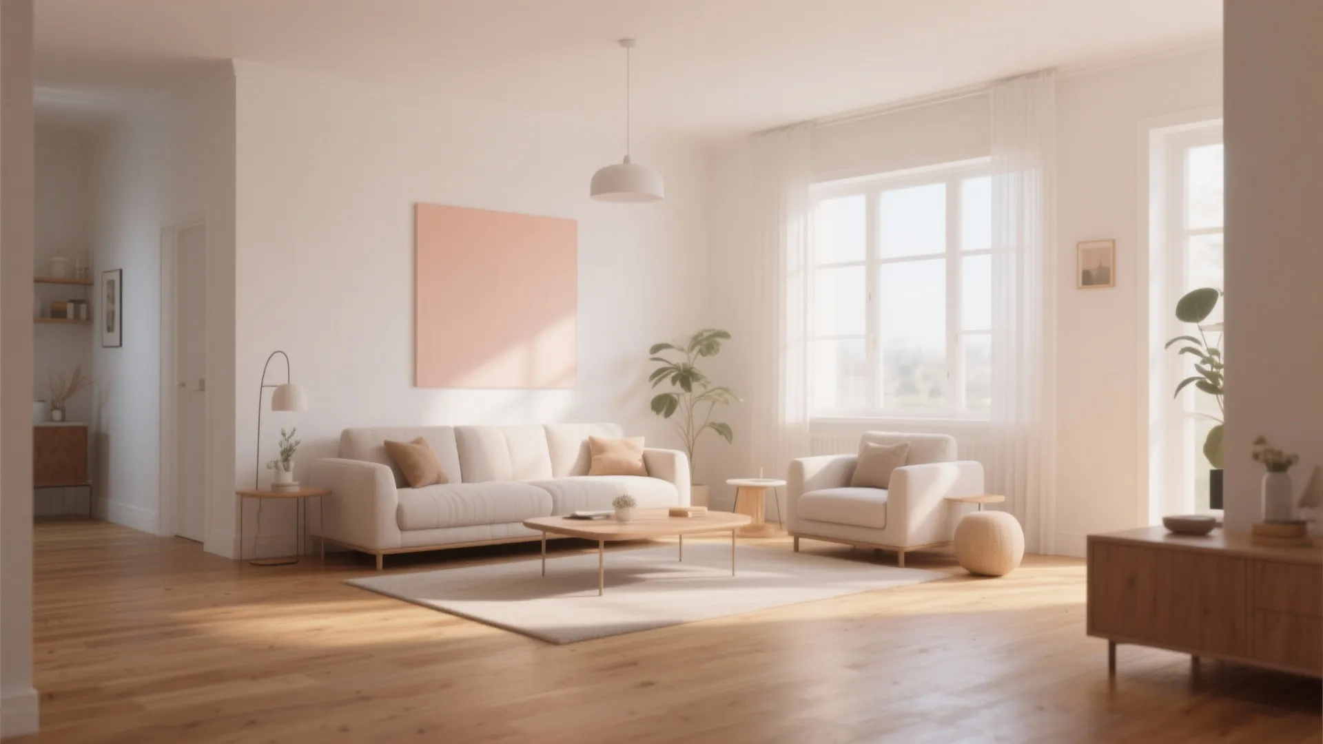 Ivory White with a Hint of Peach