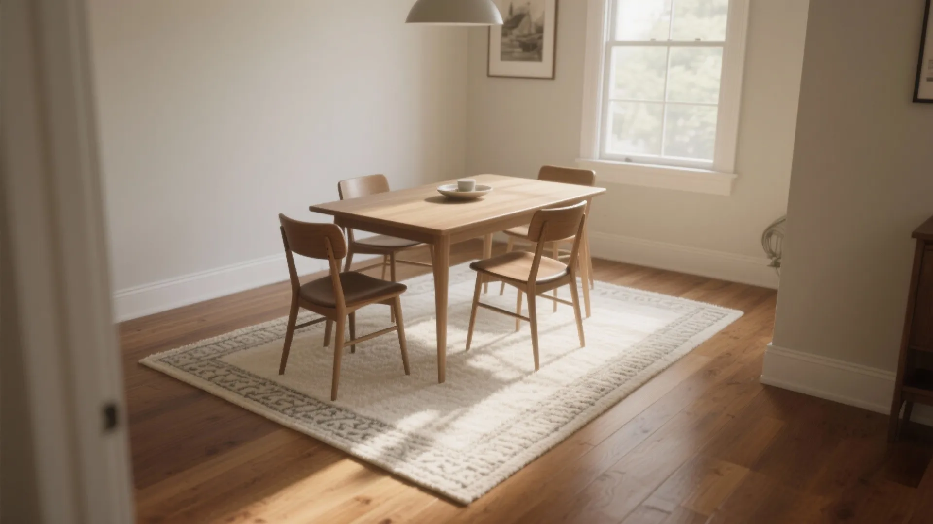 Dining Room Area Rugs Ivory/Cream 6 x 9 — 5 Ideas: Practical, stylish ways to use a 6x9 ivory or cream rug in your dining room — from tiny flats to open-plan homes
