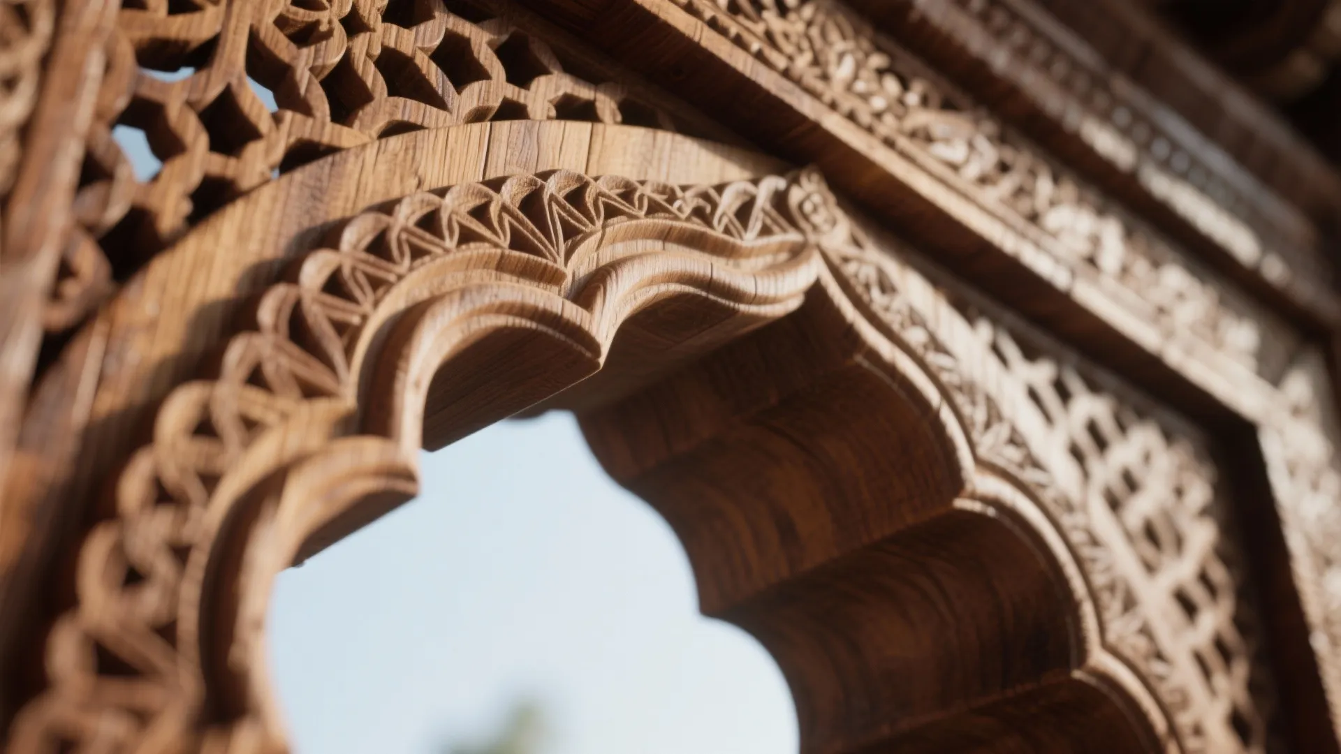 Classic temple archwork with jaali panels