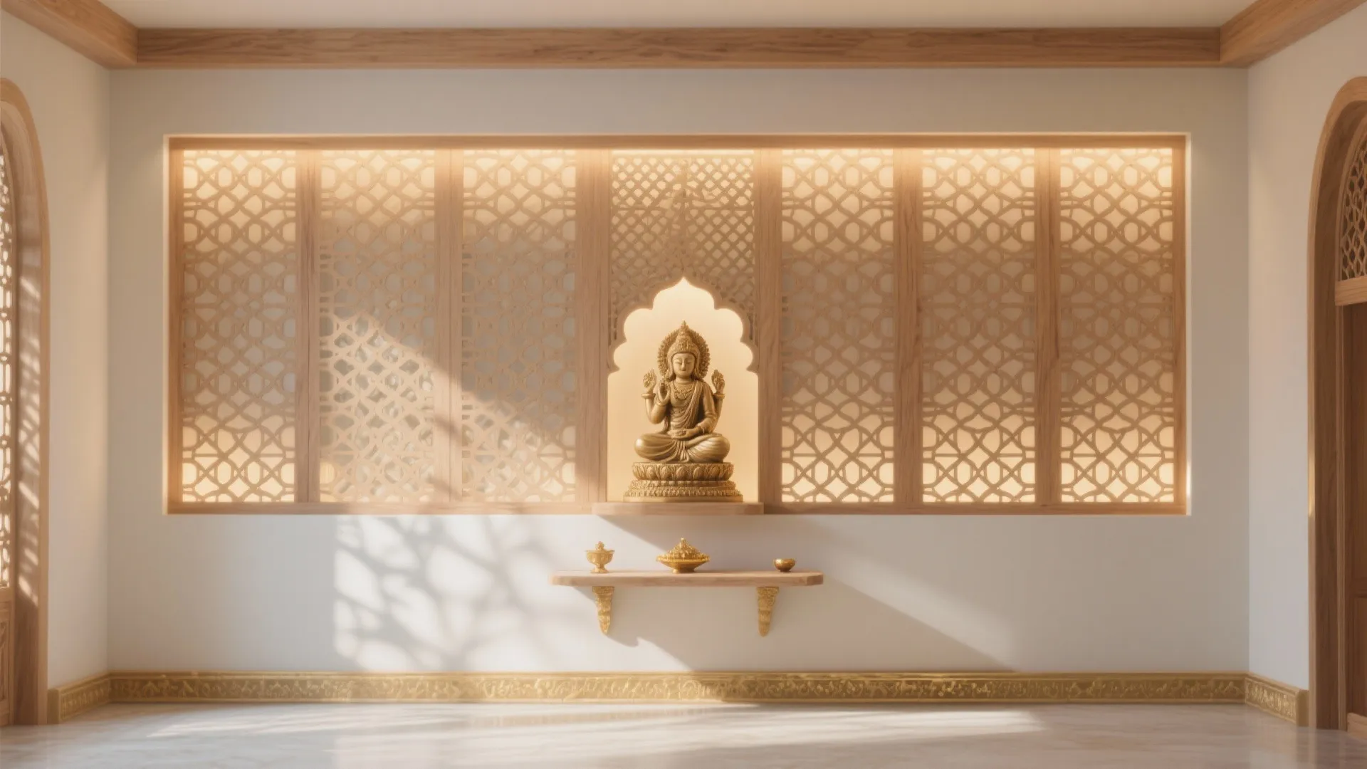 Jaali Backdrop with Lighting: Pattern and Glow