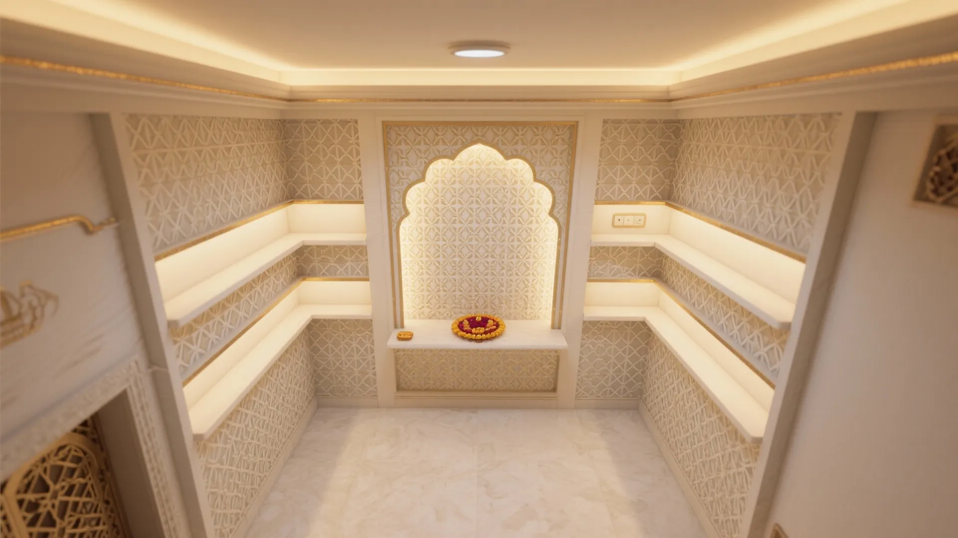 Backlit Jaali Illusion with Soft Patterns