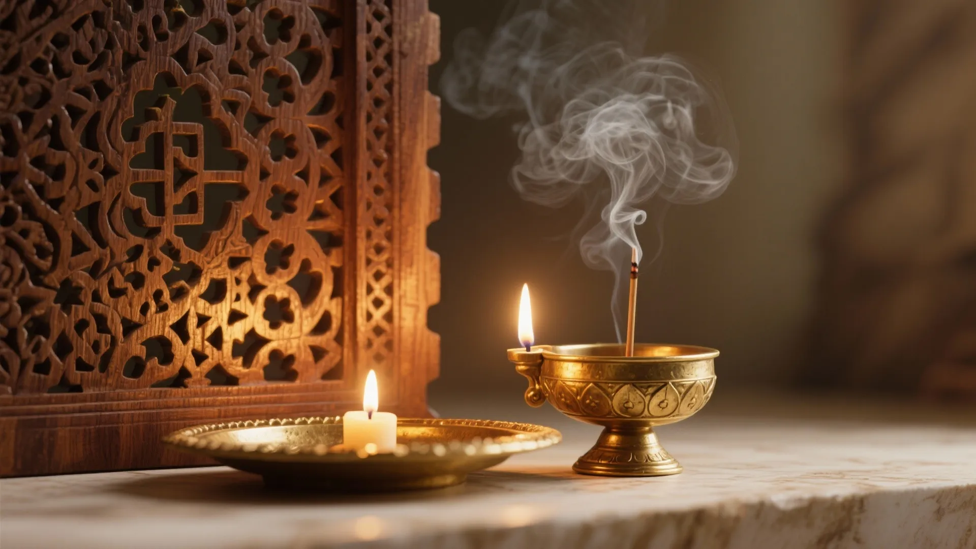 Jaali Screens and Brass Details for a Timeless Sanctum