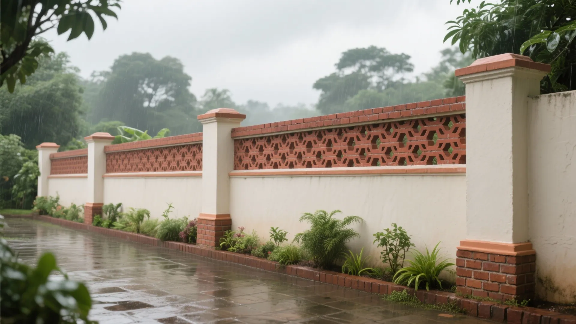 Jaali Brick Panels for Light and Privacy