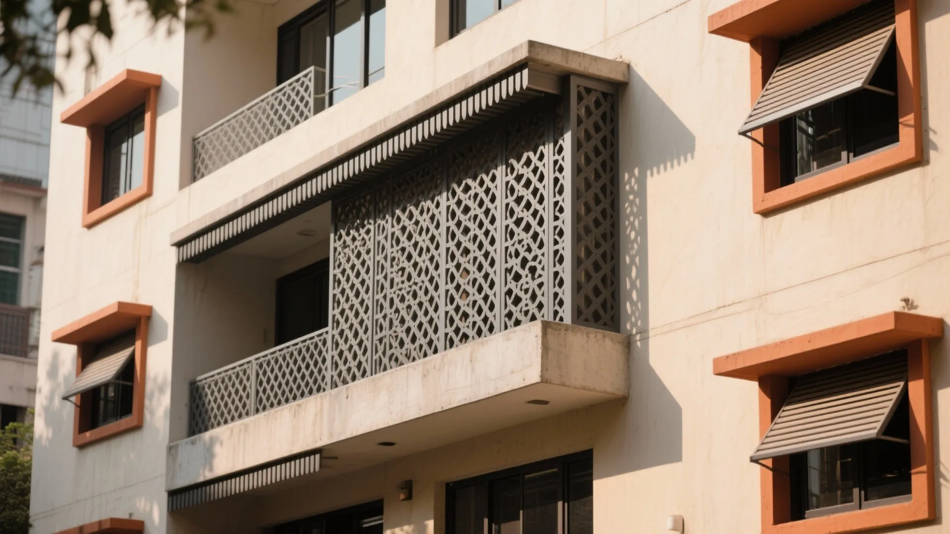 Jaali Screens and Deep Chajjas for Shade and Privacy