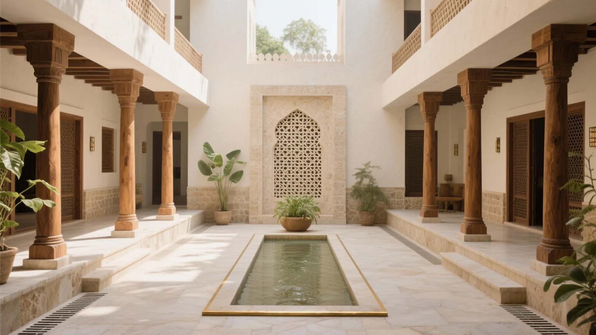 Courtyard Revival with Jaali and Verandas
