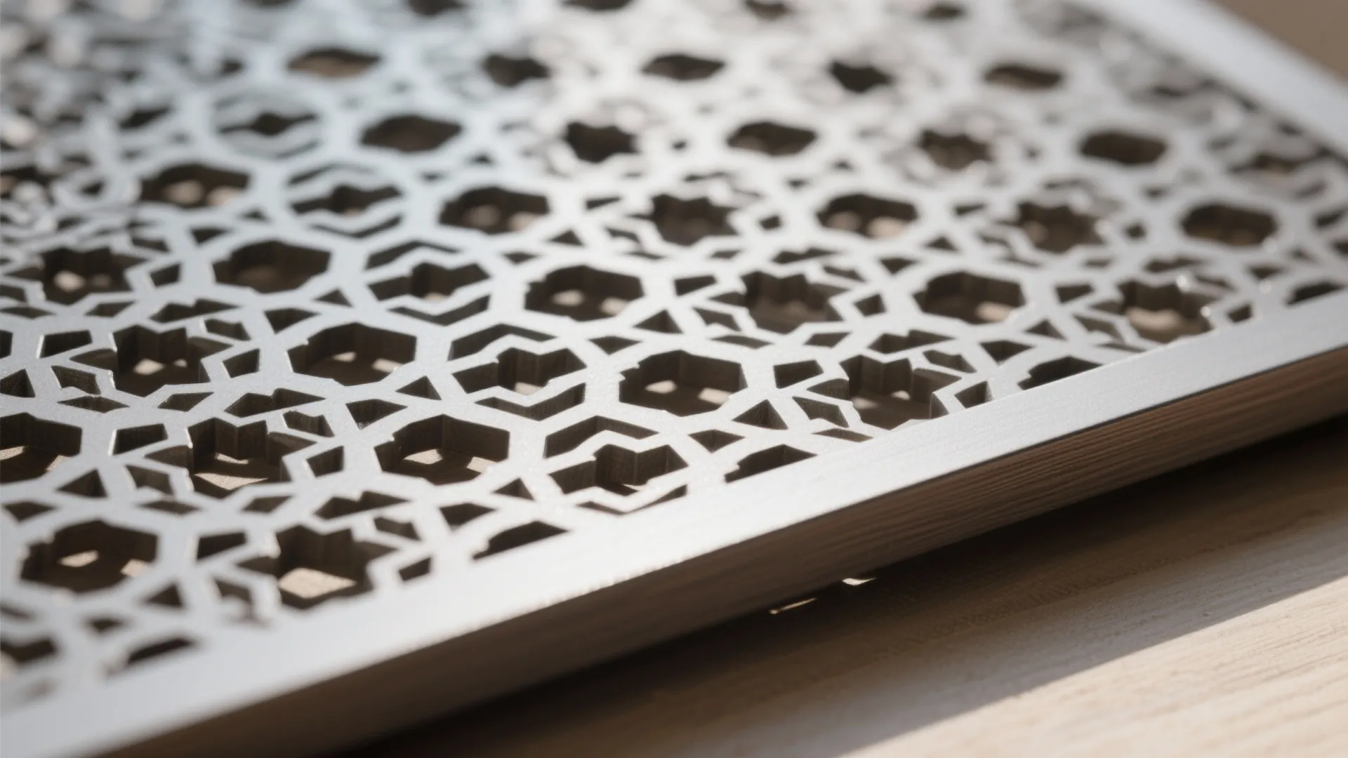 Carved Jaali Partition to Define a Prayer Nook