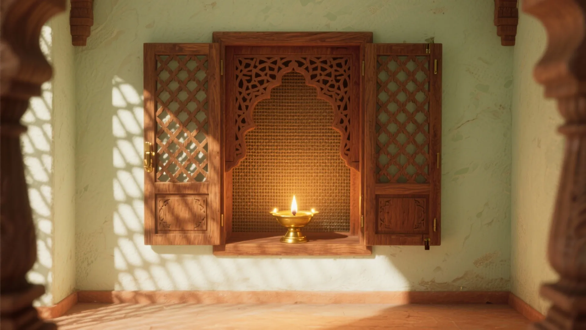 Jaali Doors and Lamp-Lit Translucency