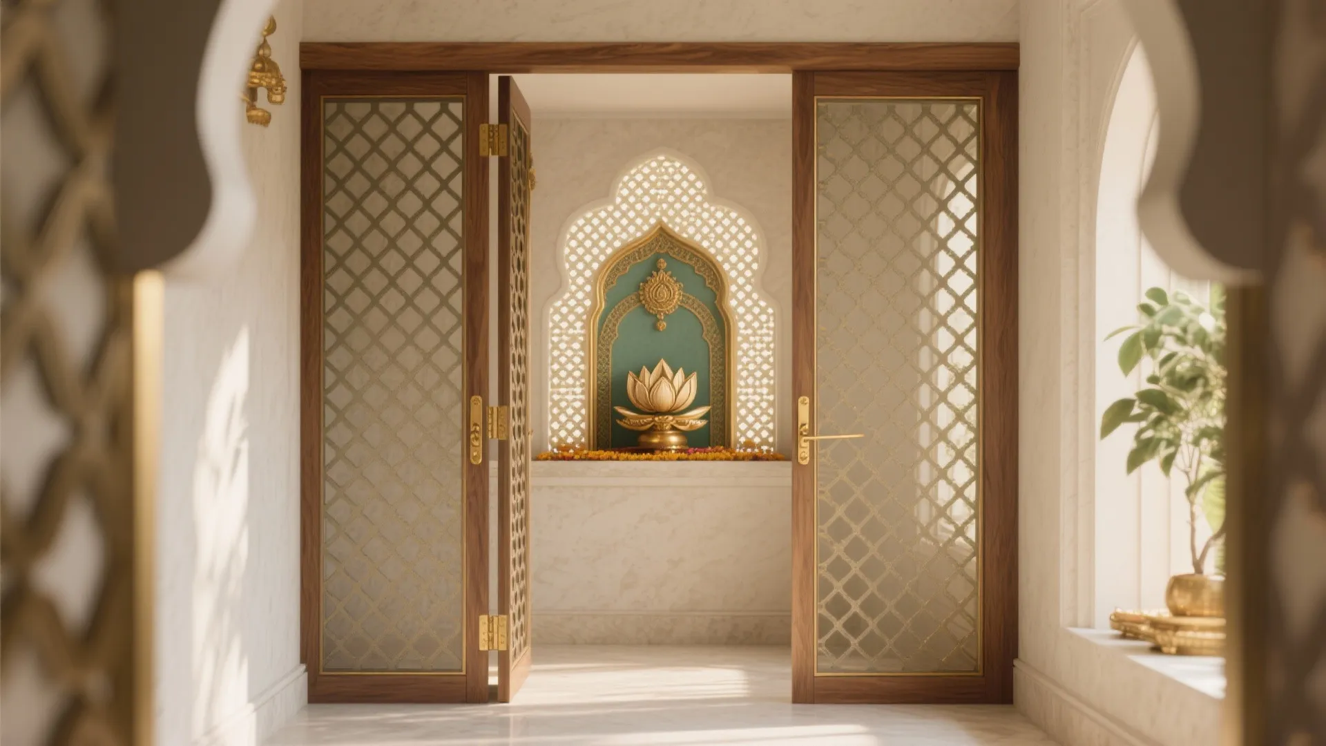 Jaali Screens and Sliding Doors for Sanctity