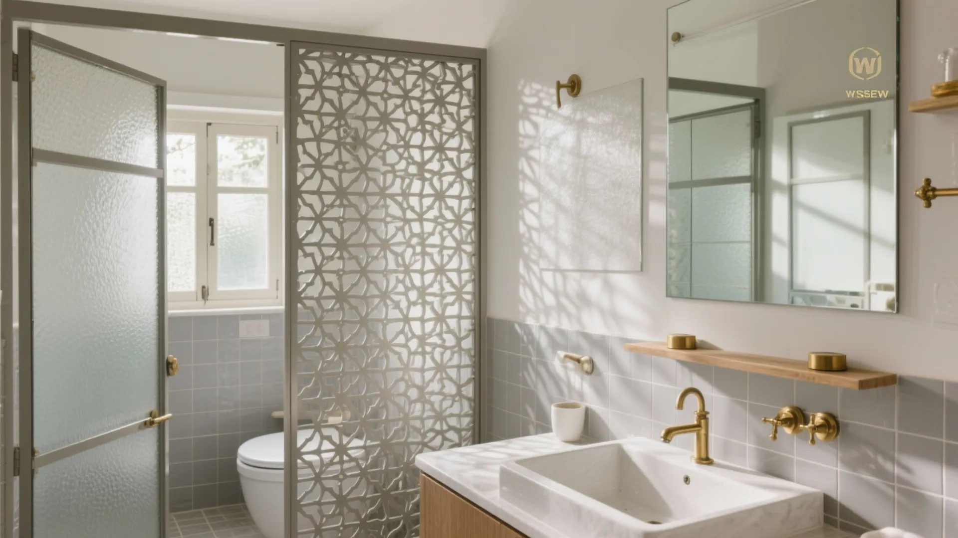 Jaali & Frosted Glass for Privacy and Breeze