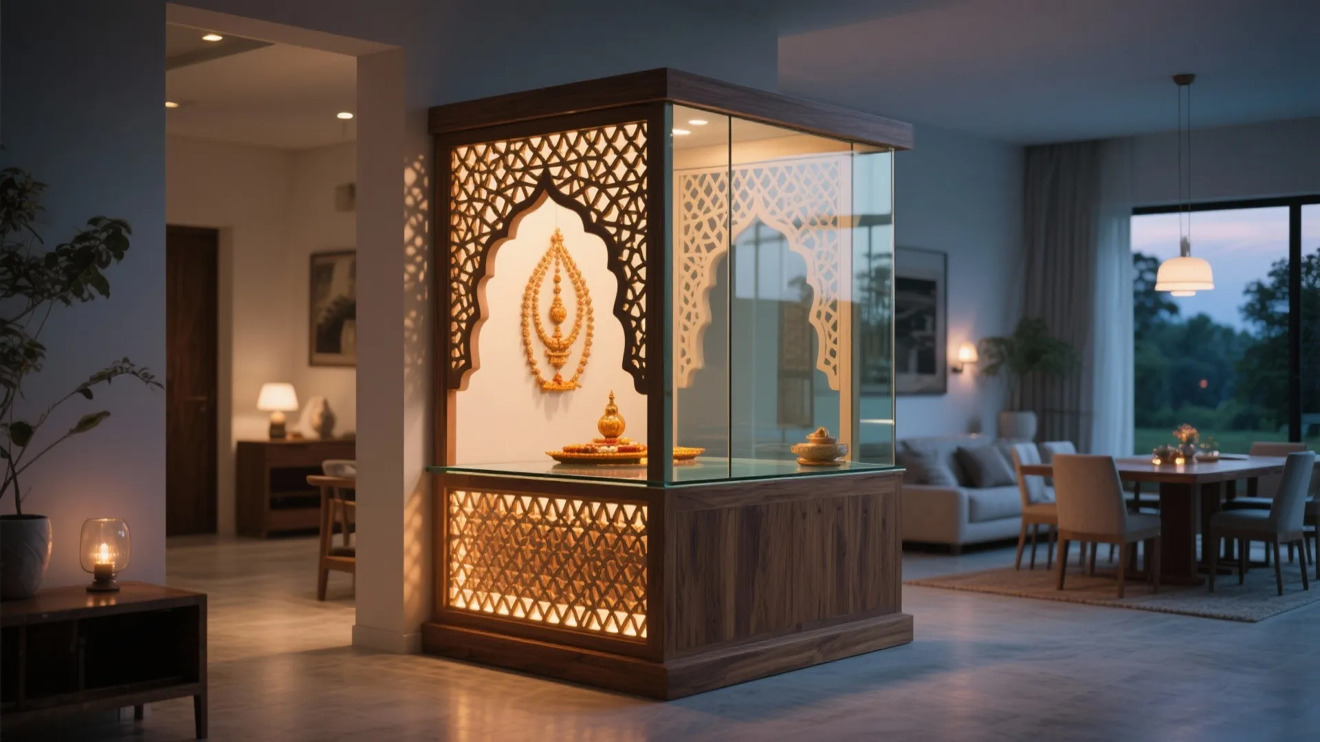 Jaali Screens And Glass For Airy Separation