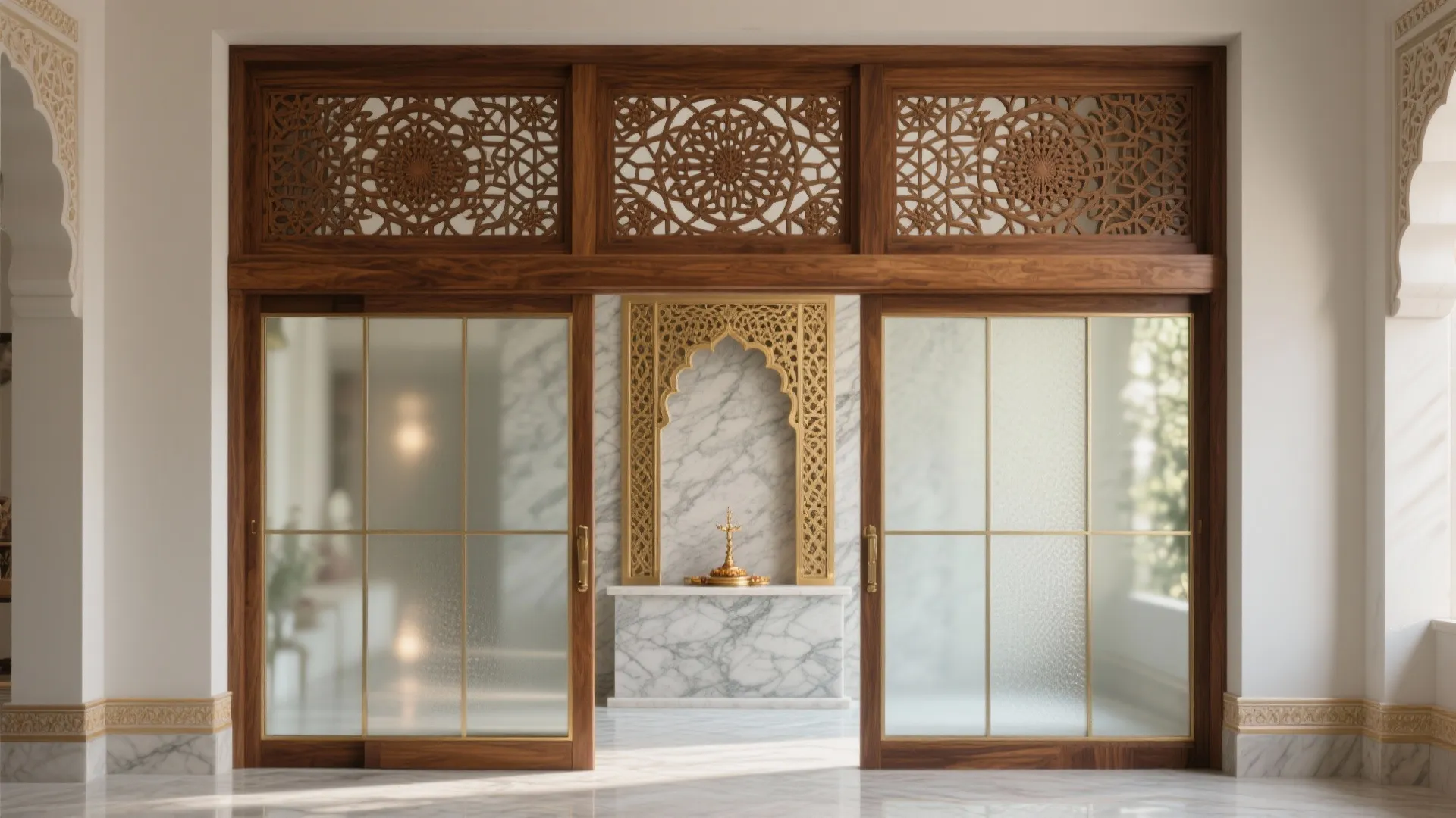Jaali + Glass Hybrid (Ventilation, Texture, Tradition)