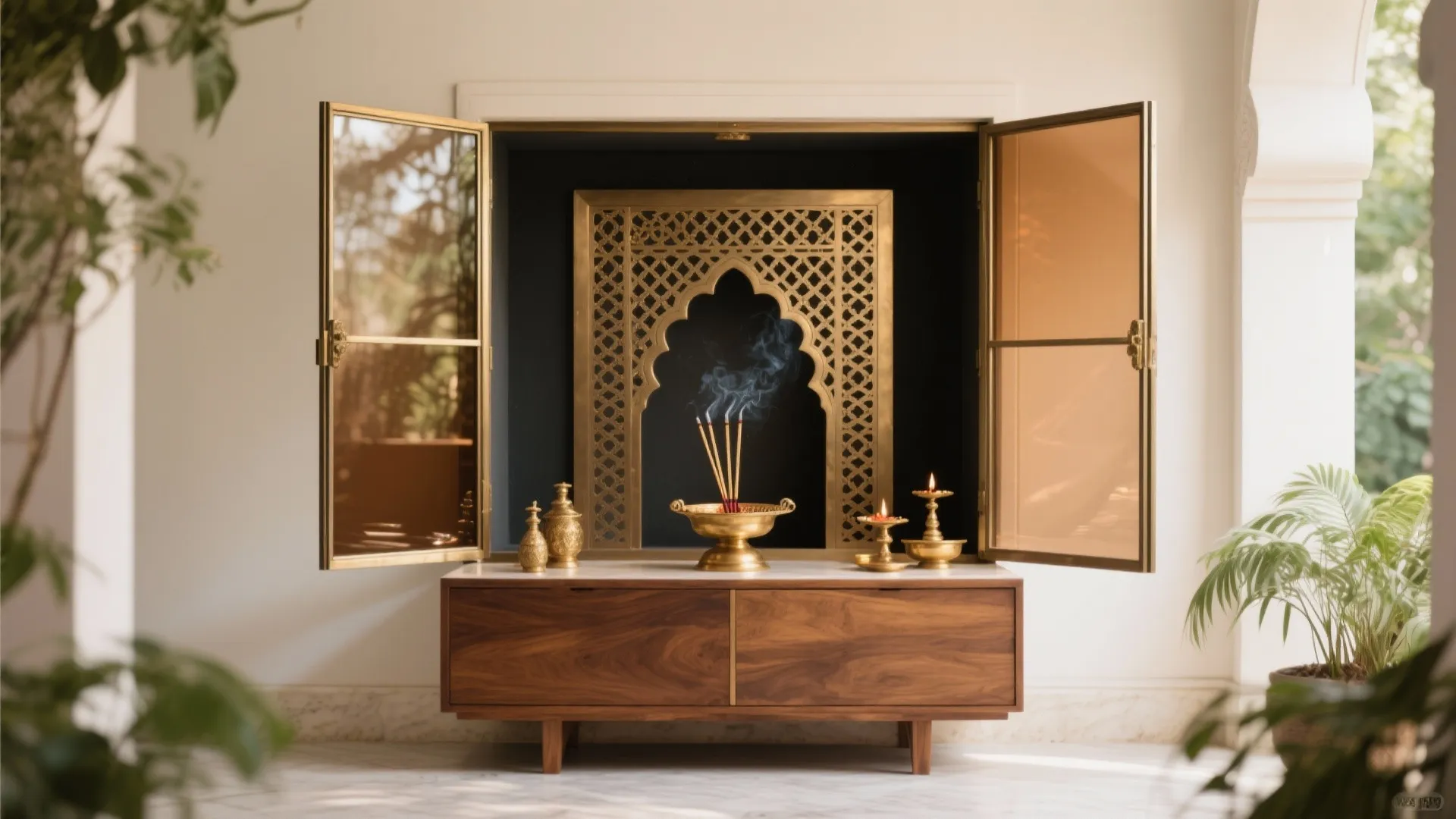 Hybrid Glass with Jaali, Metal, or Wood