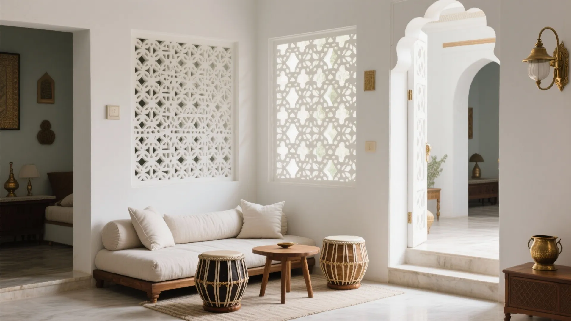 Carve Space with Jaali and Low Seating