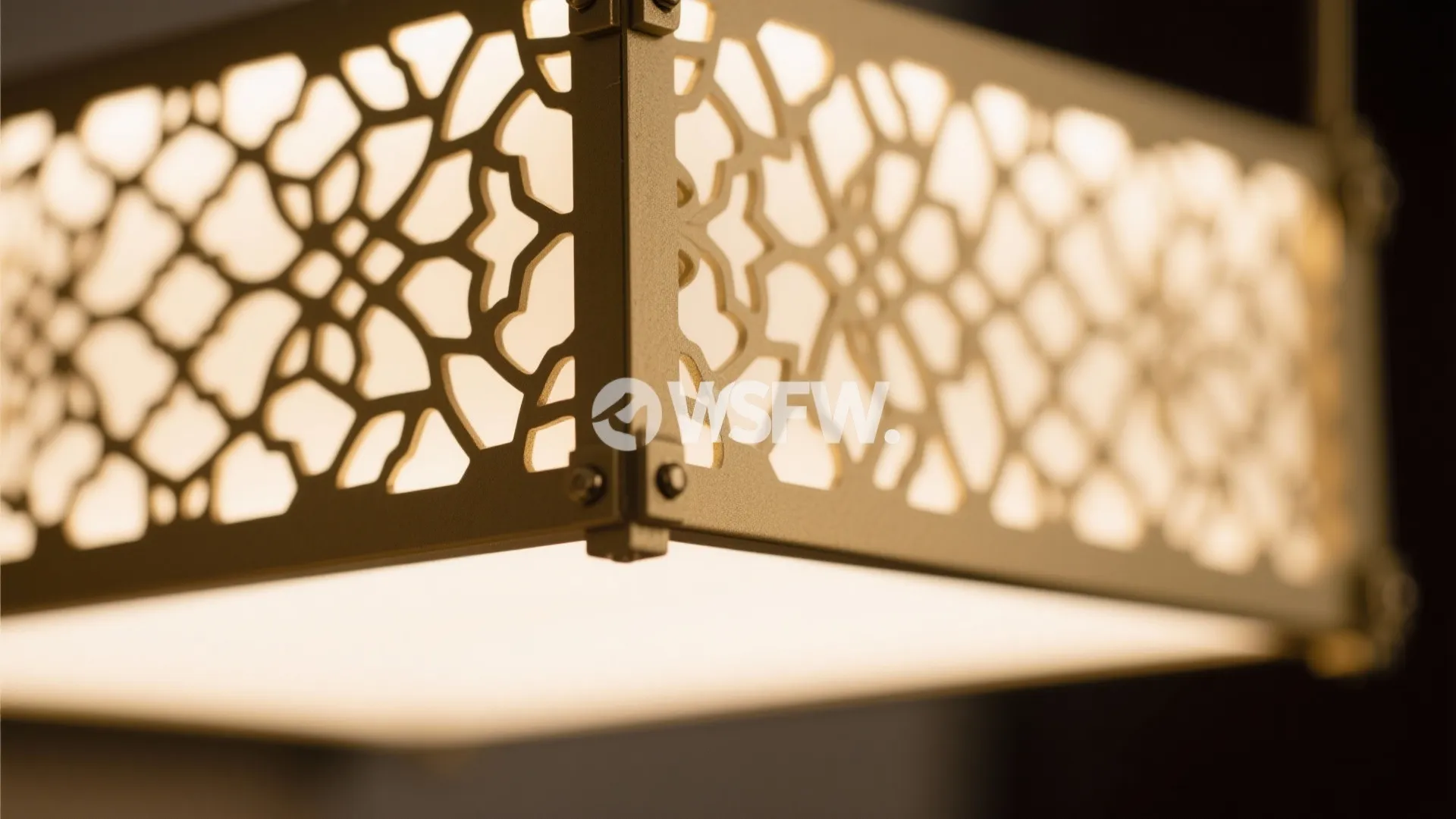 Jaali-screen niche with soft backlighting