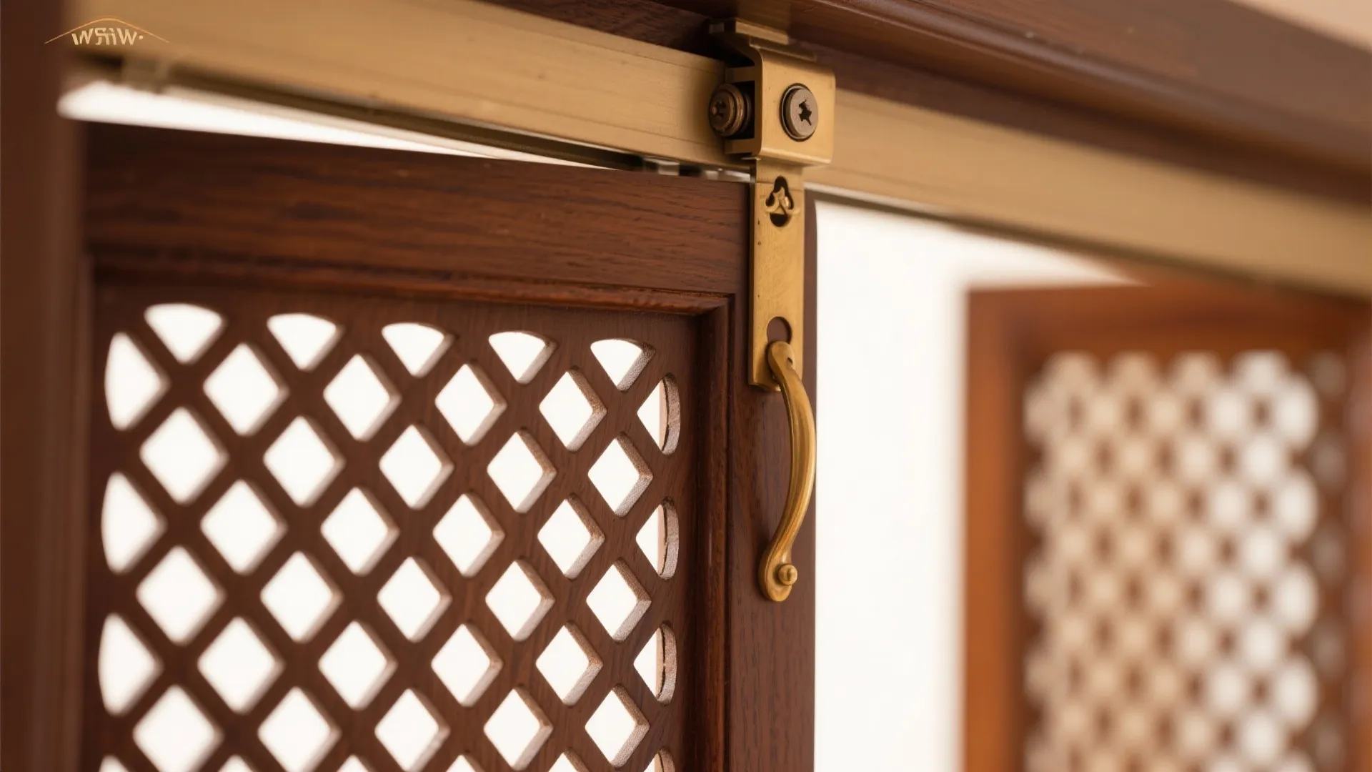 Sliding Wooden Doors with Jaali Panels