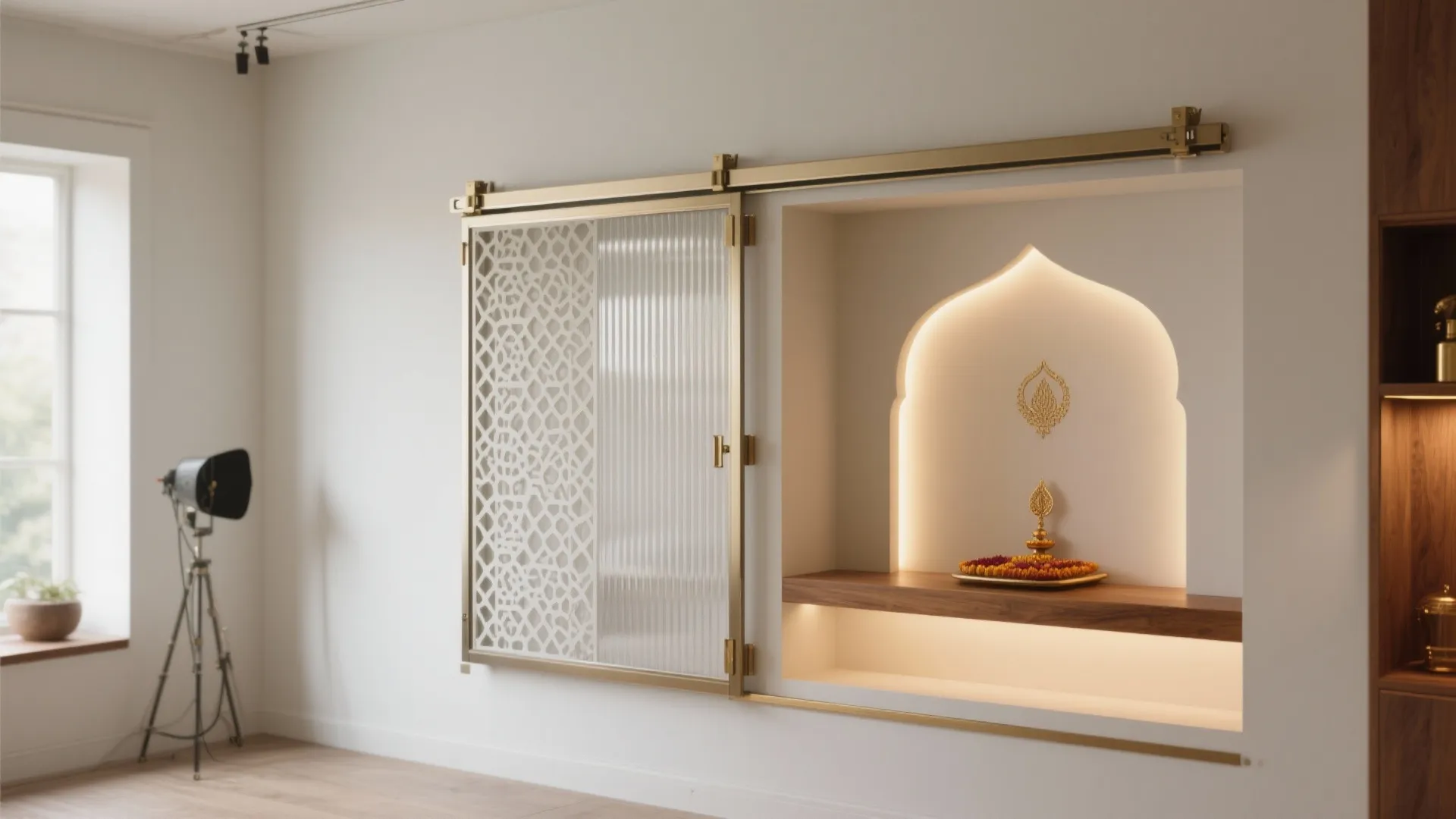 Sliding Door or Jaali Screen Partition