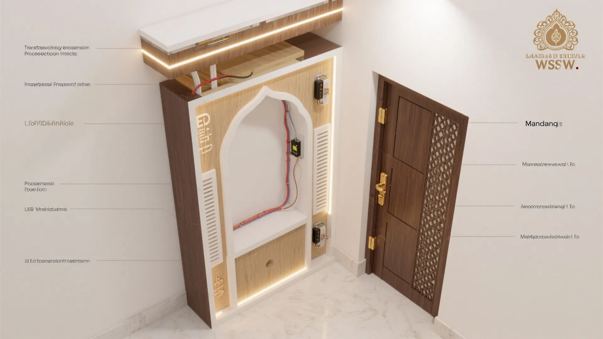 Jaali Doors with Backlit Niches