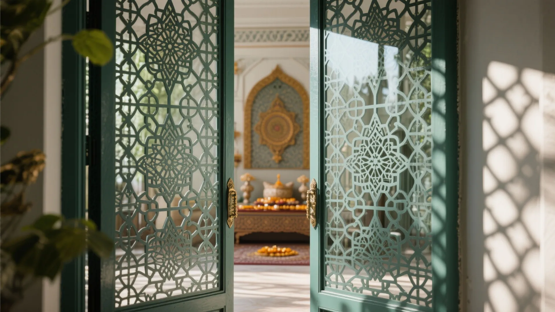 Glass with Laser-Cut Jaali Overlay