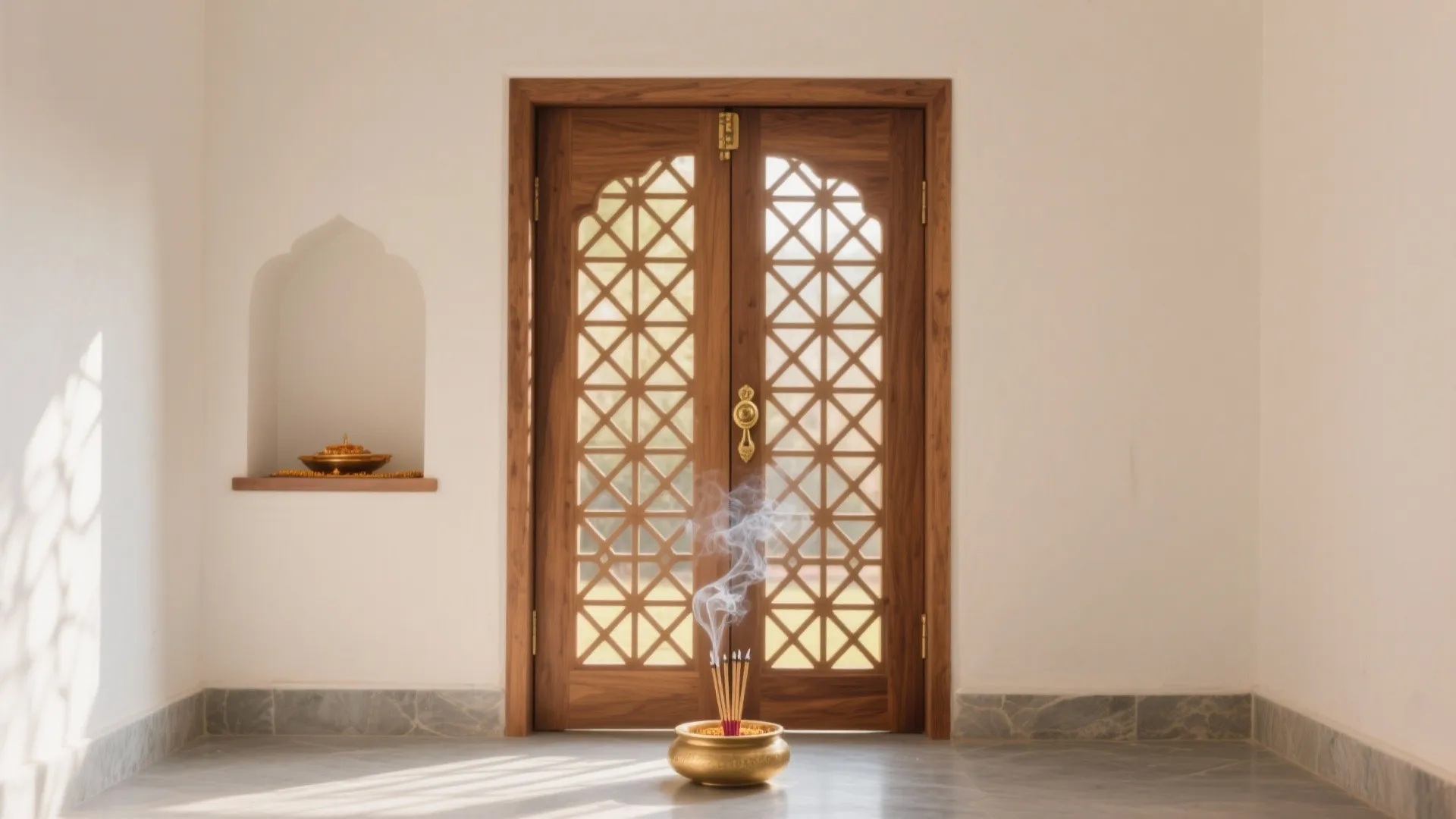 Minimalist Jaali Panels for Airflow and Sanctity