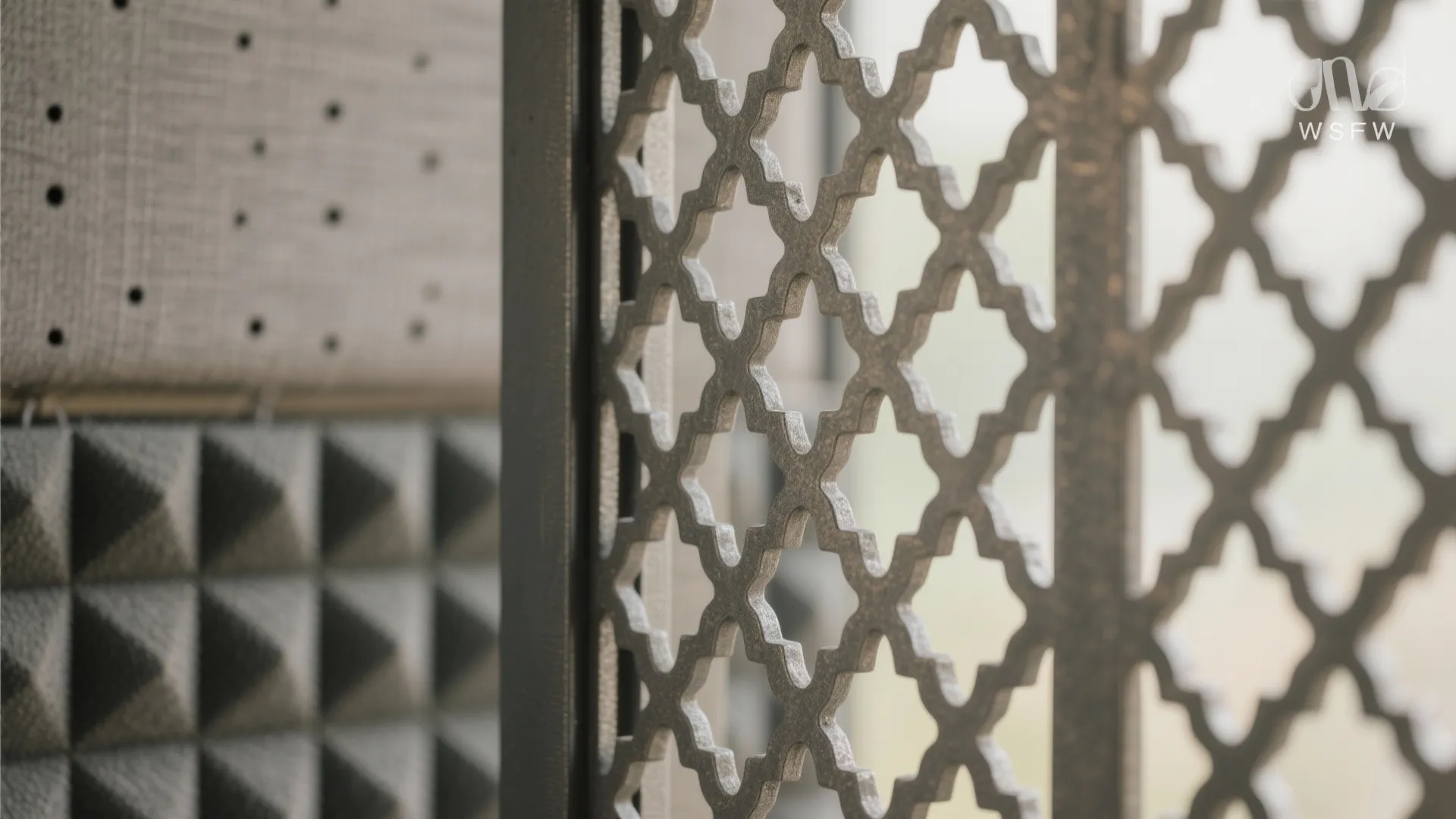 Idea 5: Decorative grille (jaali) with layered acoustics