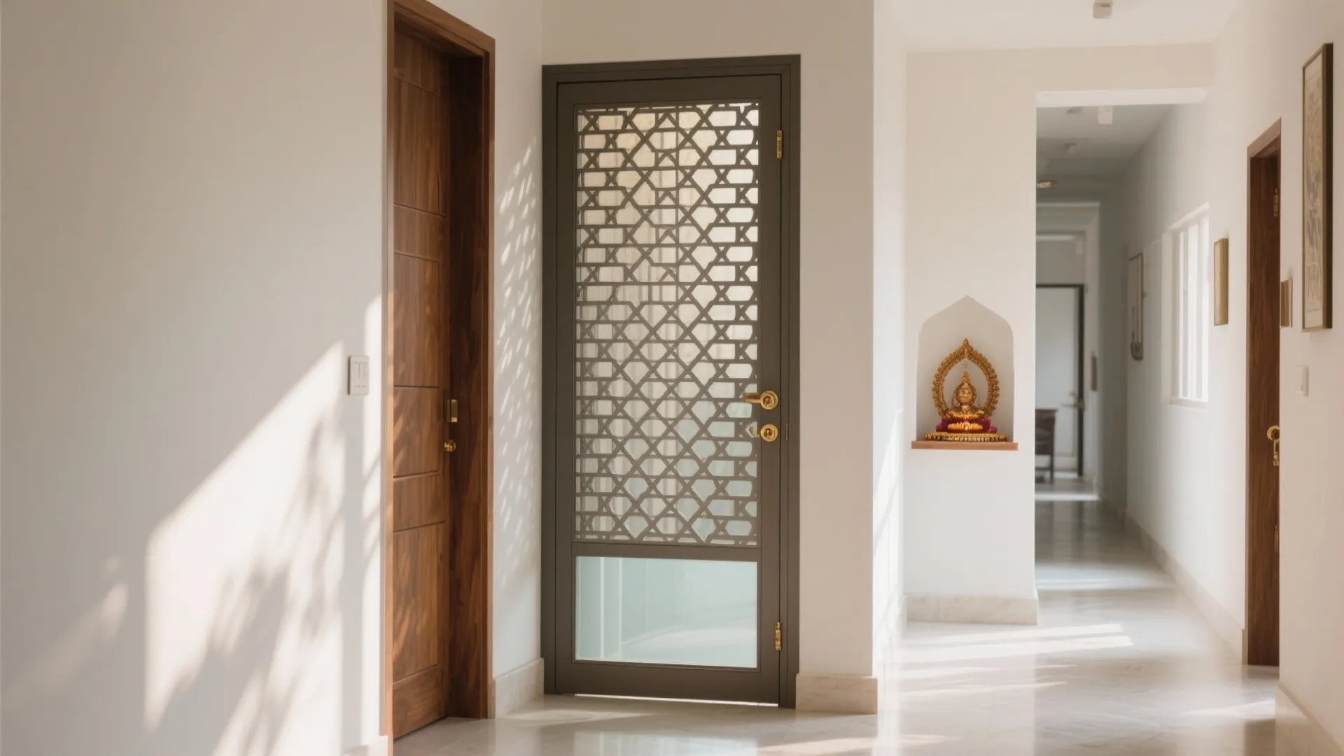 3) Jaali (Lattice) Door with Ventilating Pattern