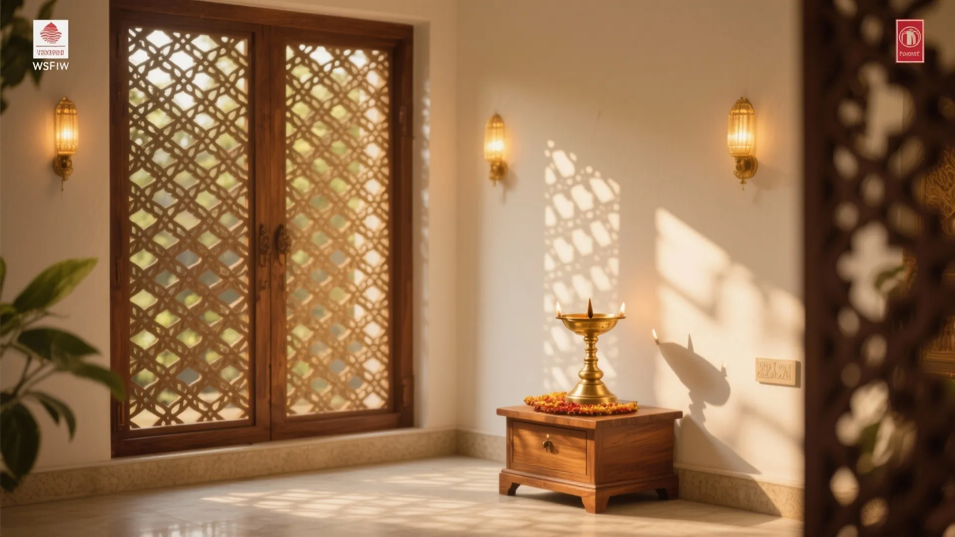 Jaali screen and soft shadows