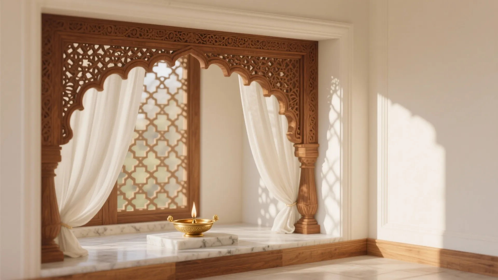 Sheer Linen with Jaali Shadow Play