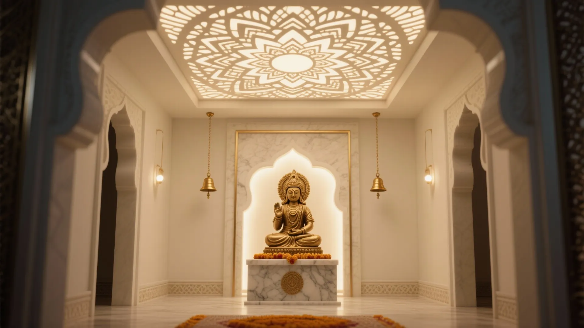 Backlit Jaali or Mandala Panel Overhead