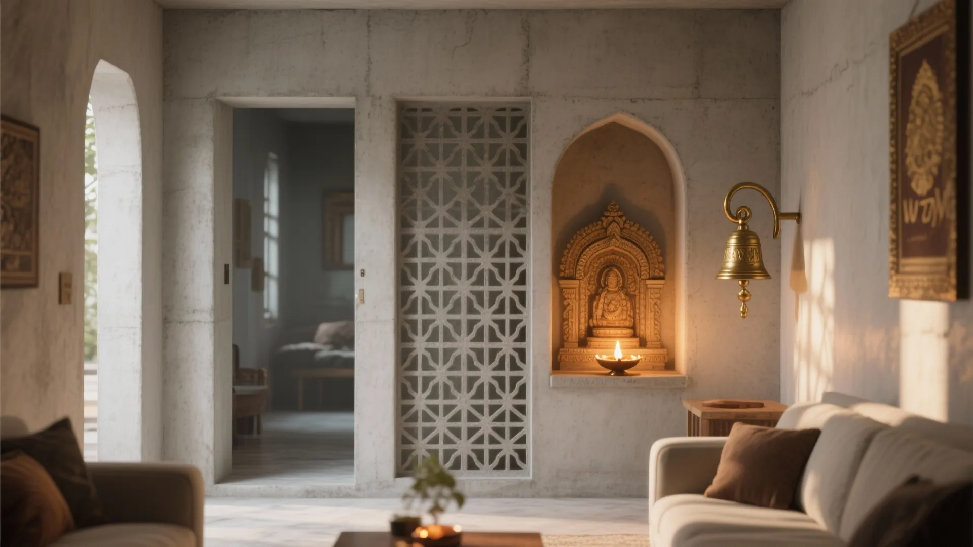 Cement Jaali Screens for Light and Privacy