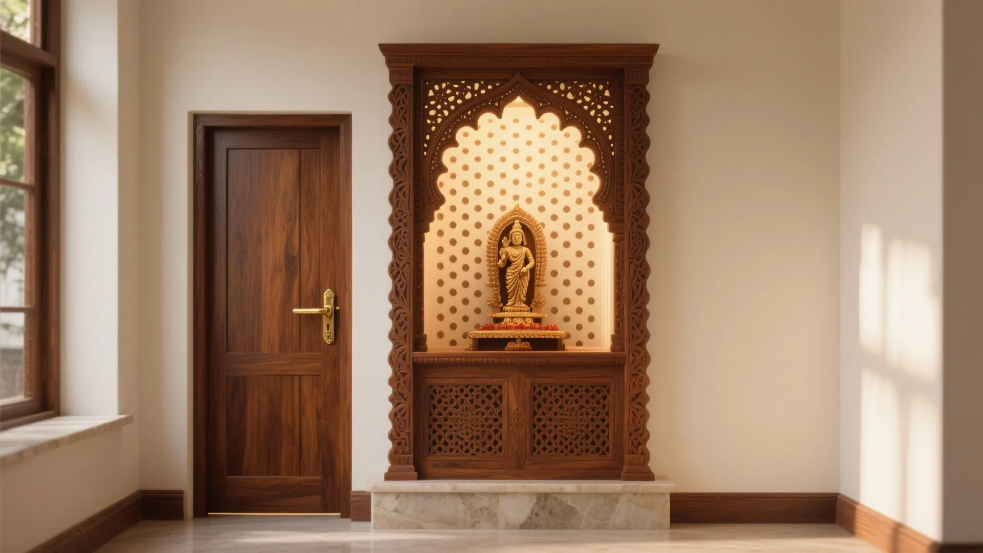 Hand-carved Jaali Wooden Doors