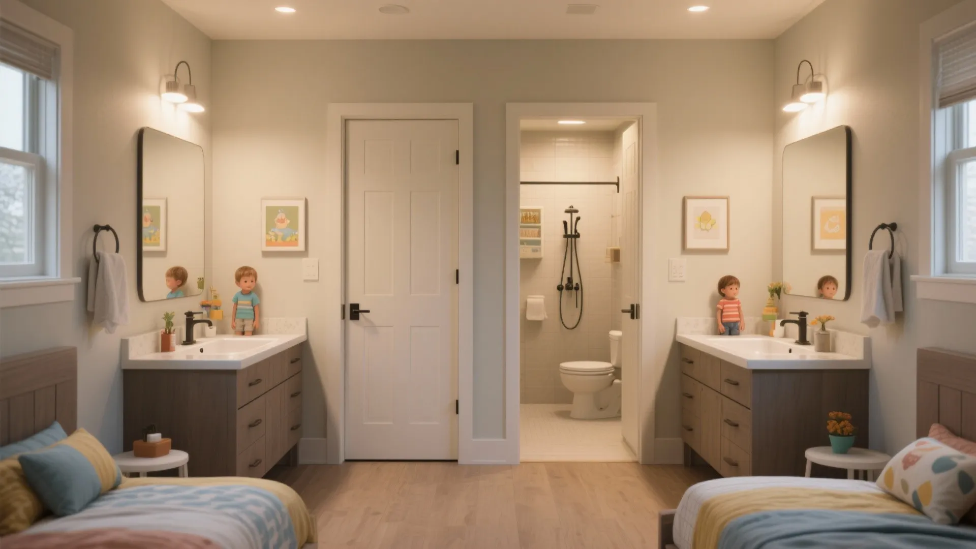 2. Jack-and-Jill Option Between Secondary Bedrooms