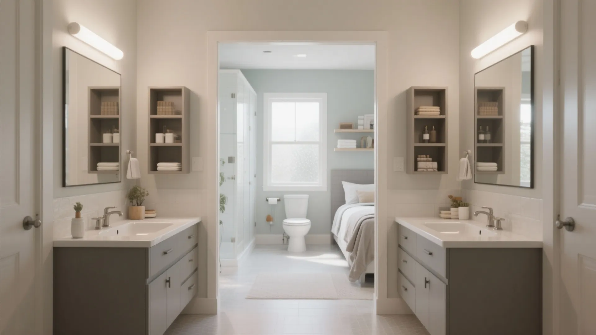 4. Consider a Jack-and-Jill Layout for the Second Full Bath