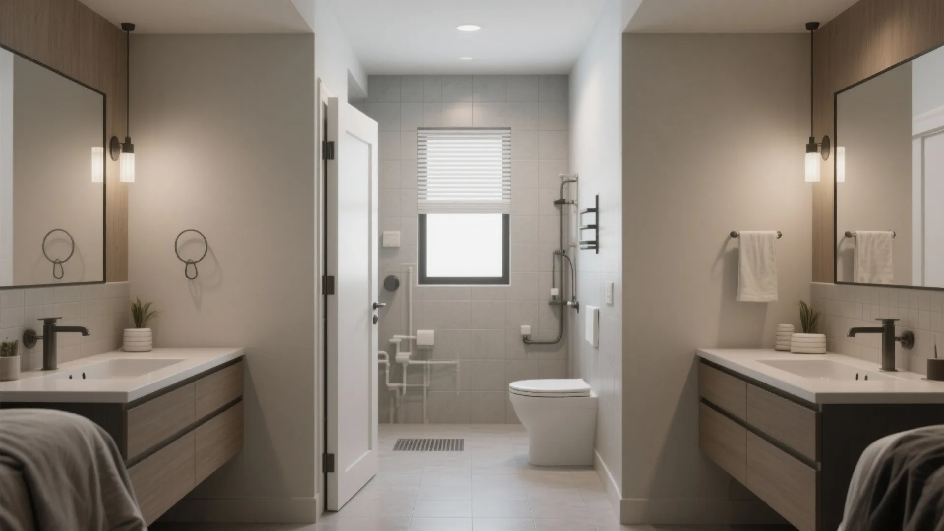 2. Jack-and-Jill or Split Bath Options